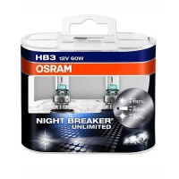Автолампа галогенная OSRAM HB3 NIGHTBREAKER UNLIMITED + 110% 12V 60W (2шт.)